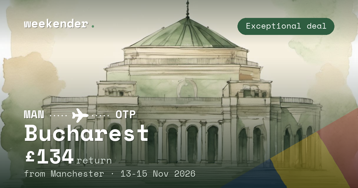 Bucharest weekend break from Manchester - £134 return