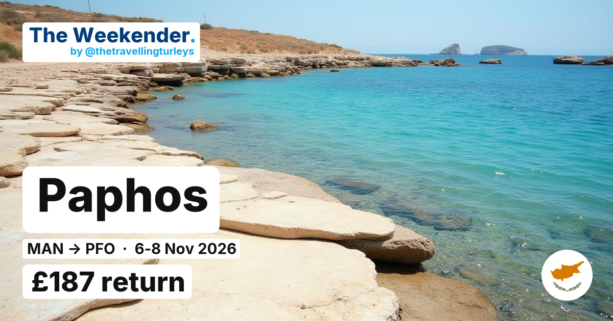 Paphos weekend break from Manchester - £187 return