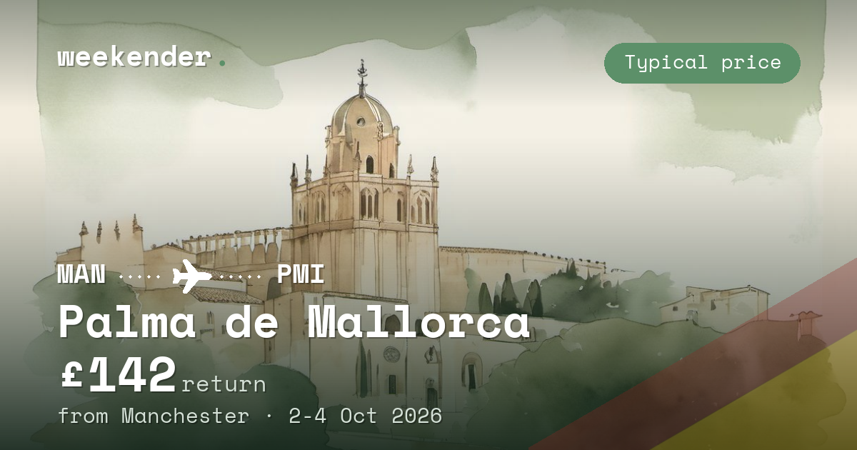 Palma de Mallorca weekend break from Manchester - £142 return