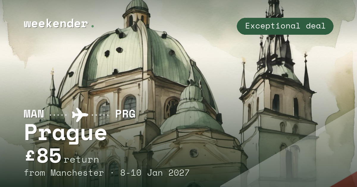 Prague weekend break from Manchester - £85 return