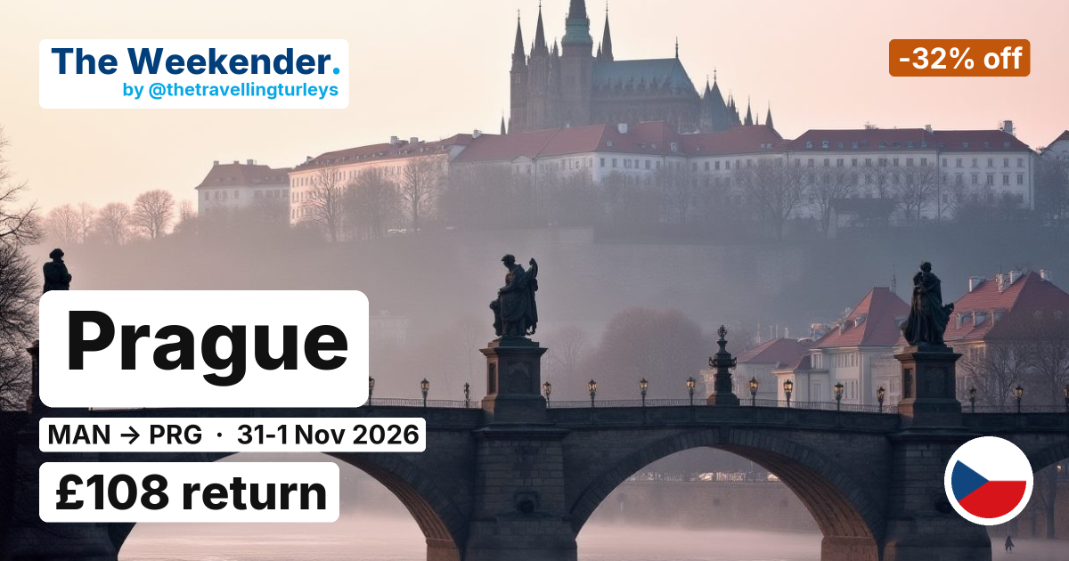 Prague weekend break from Manchester - £108 return