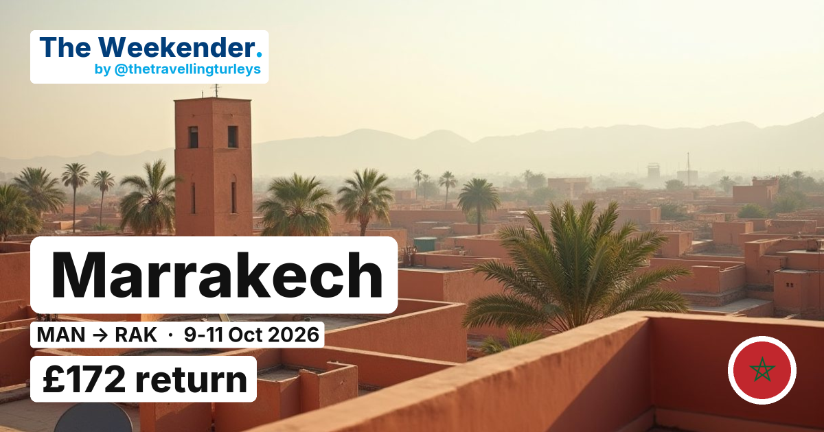 Marrakech weekend break from Manchester - £172 return