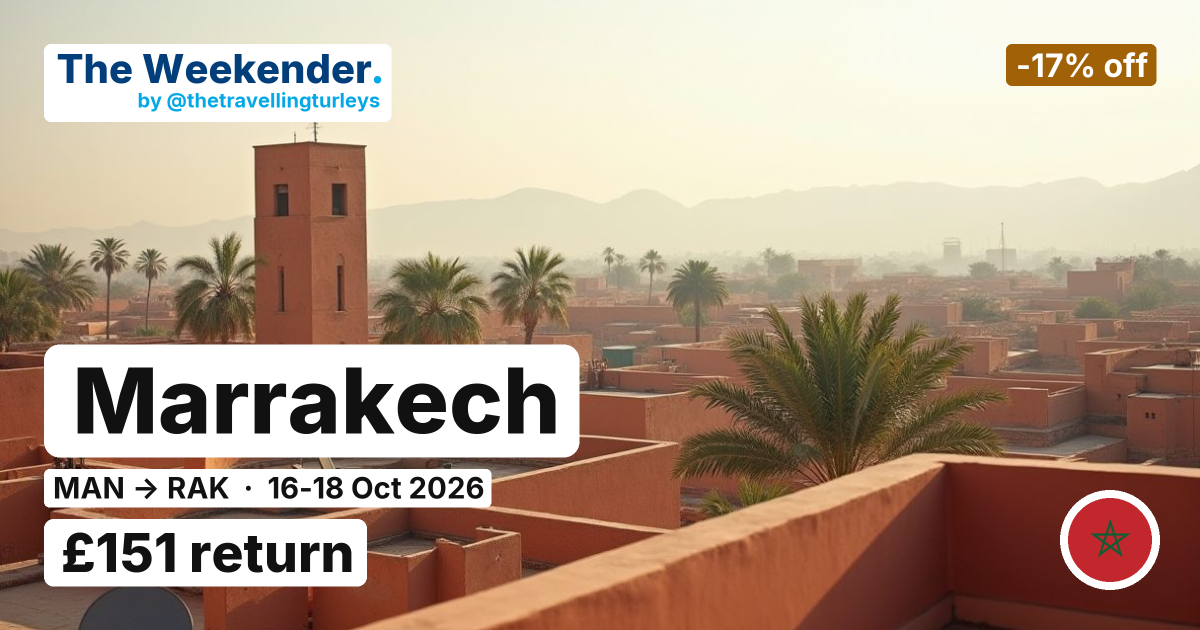 Marrakech weekend break from Manchester - £151 return
