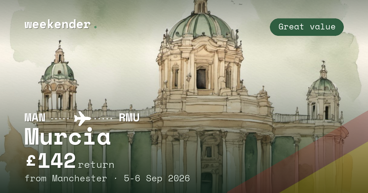 Murcia weekend break from Manchester - £142 return