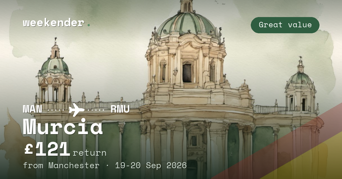 Murcia weekend break from Manchester - £121 return