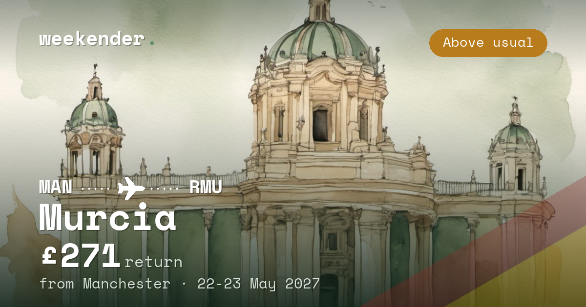 Murcia weekend break from Manchester - £271 return
