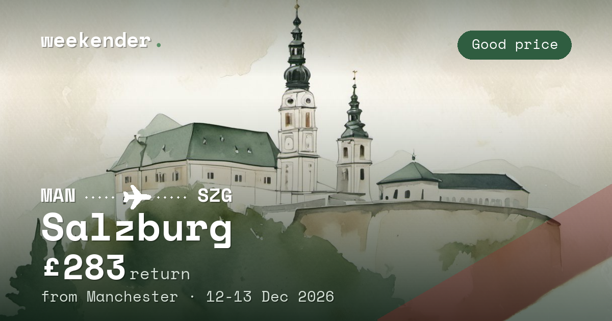 Salzburg weekend break from Manchester - £283 return