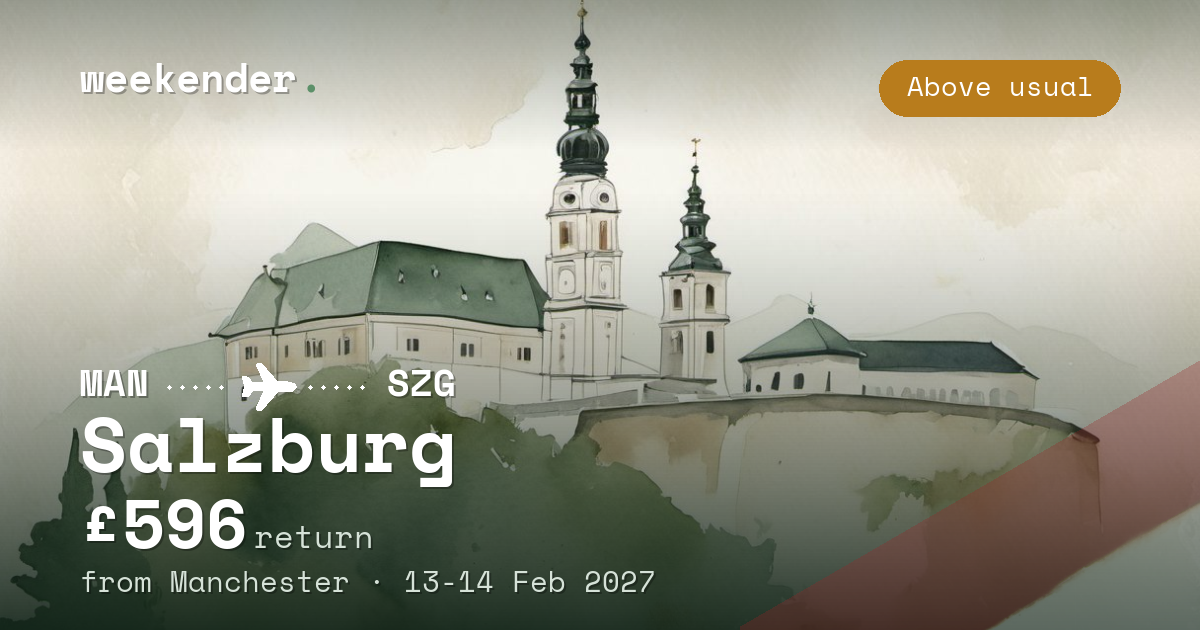 Salzburg weekend break from Manchester - £596 return
