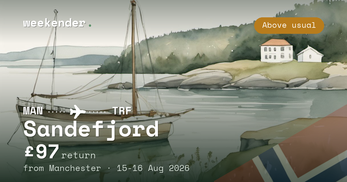 Sandefjord weekend break from Manchester - £101 return