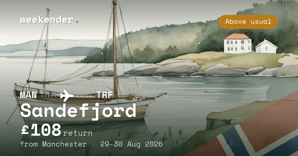 Sandefjord weekend break from Manchester - £110 return