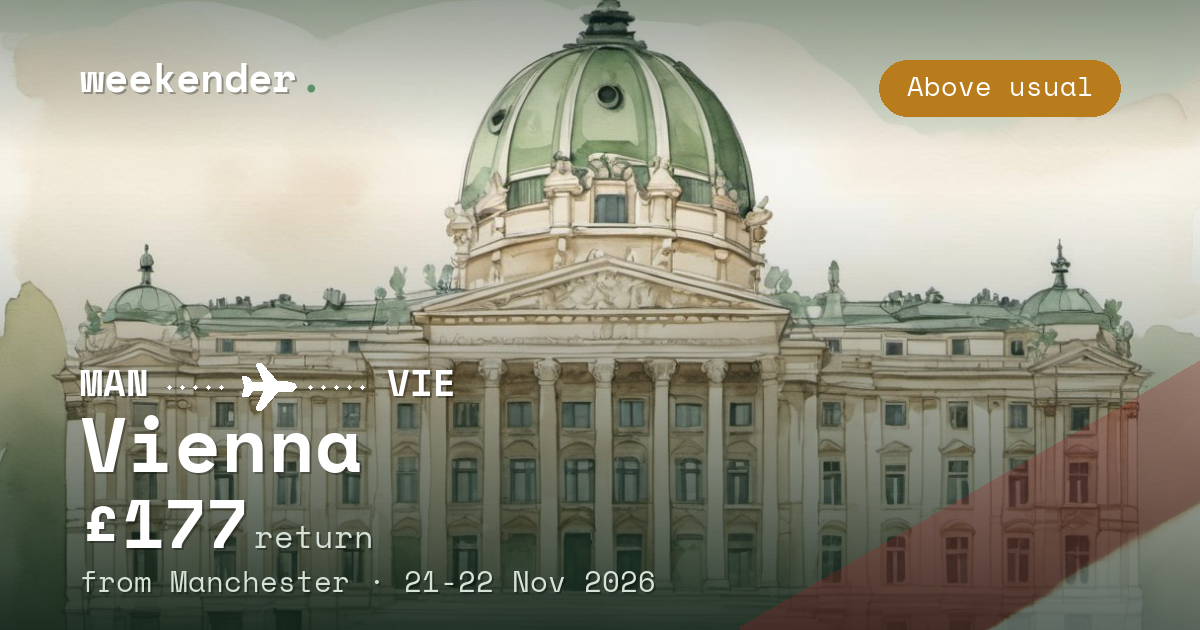 Vienna weekend break from Manchester - £177 return