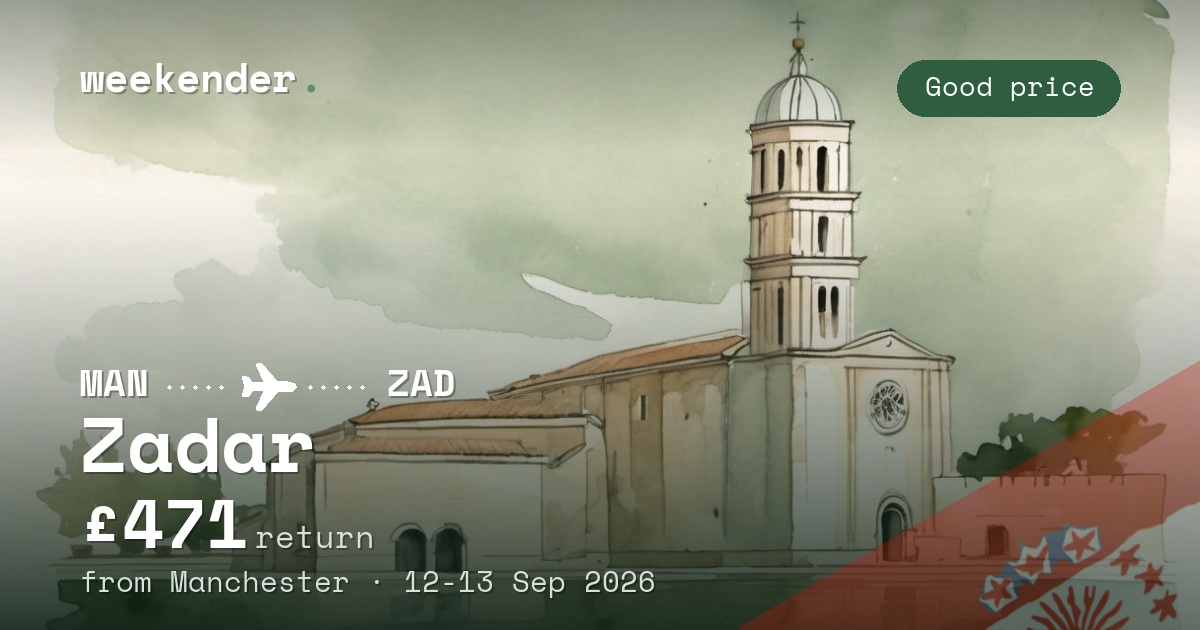 Zadar weekend break from Manchester - £471 return