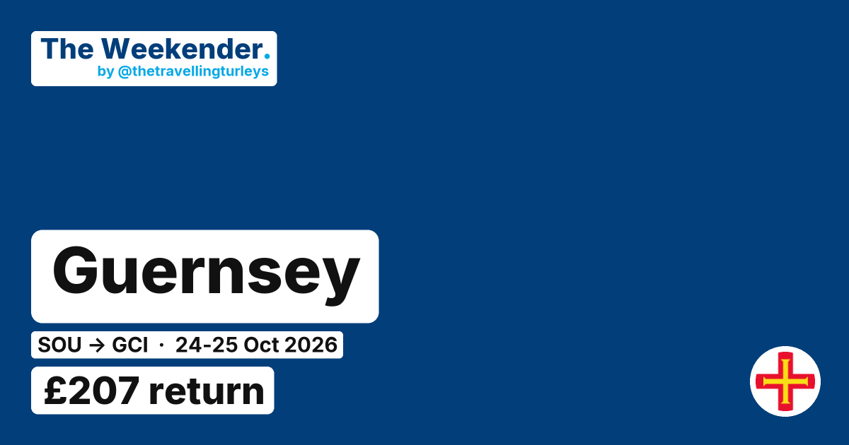 Guernsey weekend break from Southampton - £207 return
