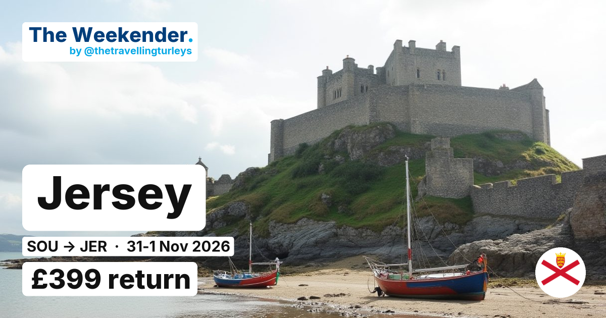 Jersey weekend break from Southampton - £399 return