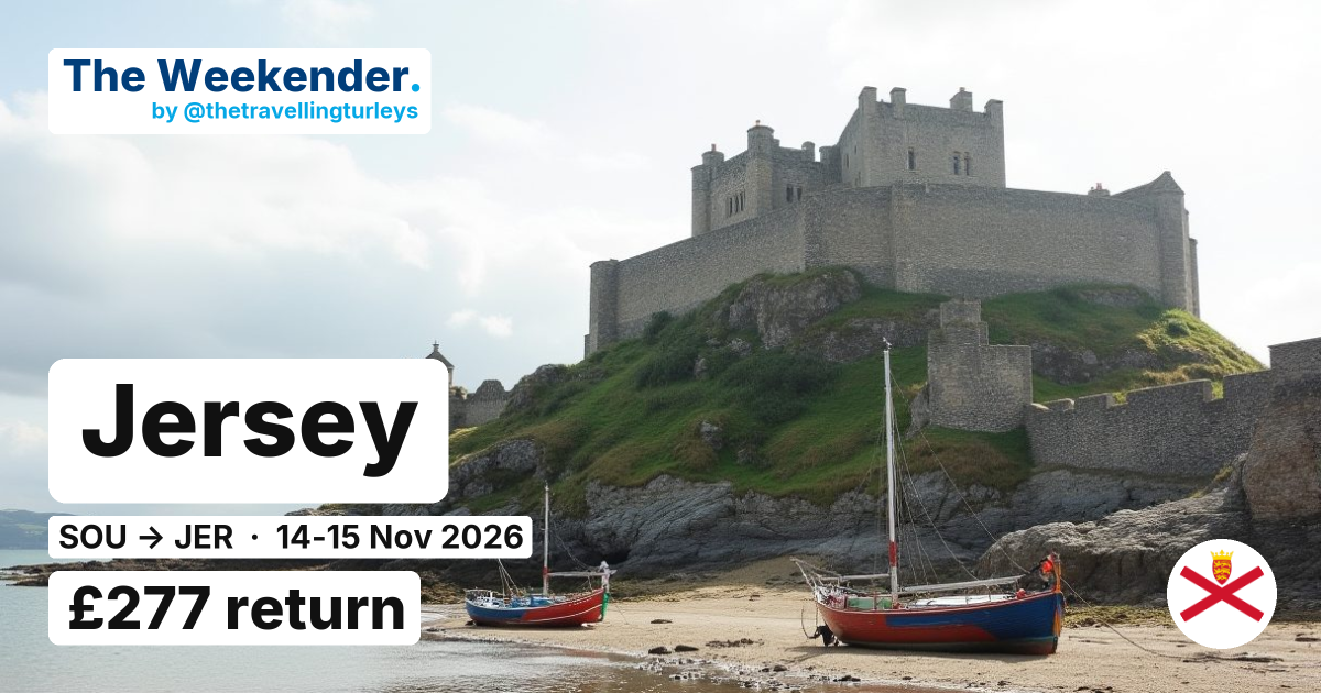Jersey weekend break from Southampton - £277 return