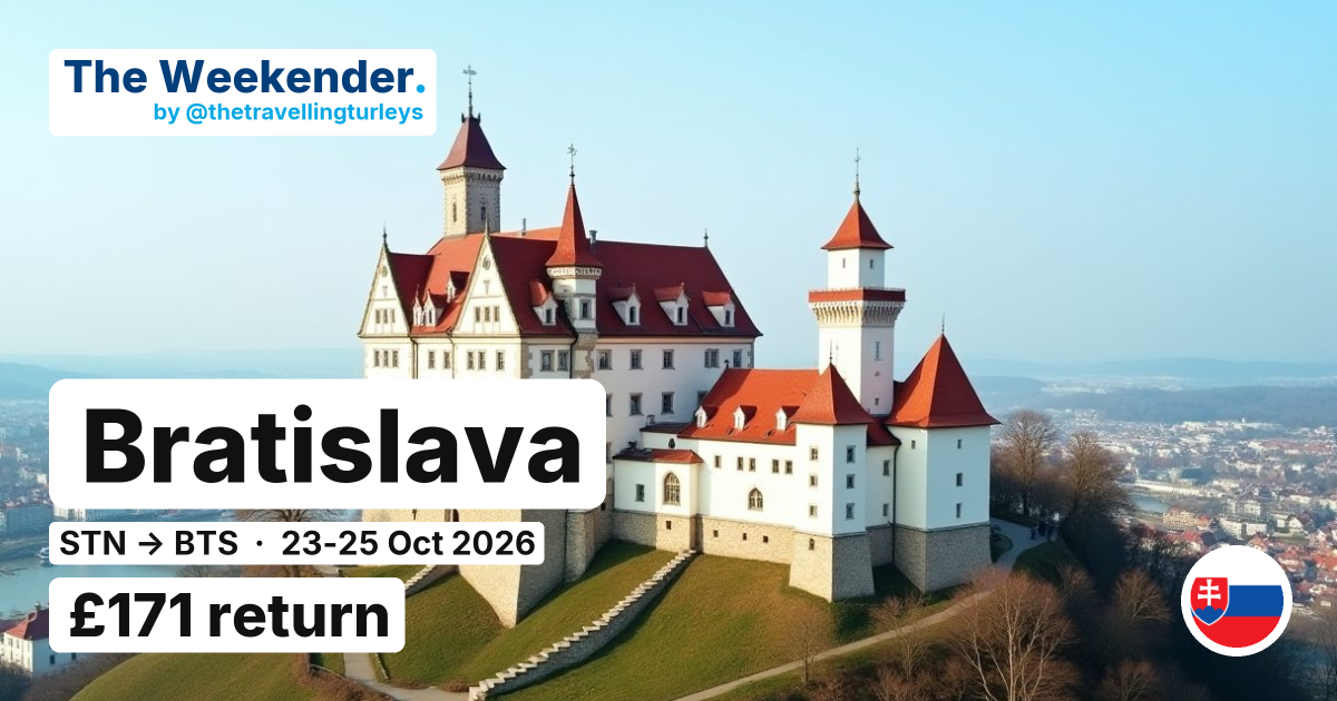 Bratislava weekend break from London Stansted - £171 return