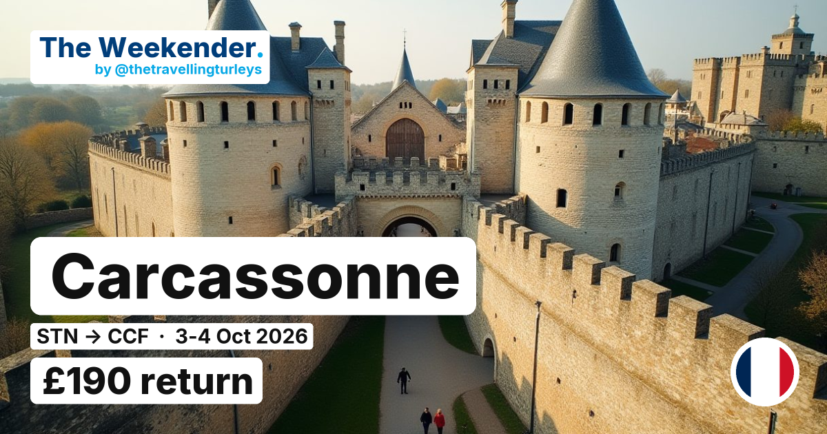 Carcassonne weekend break from London Stansted - £190 return