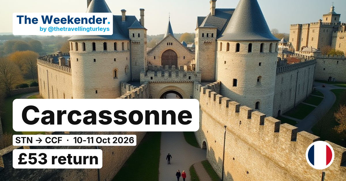 Carcassonne weekend break from London Stansted - £53 return