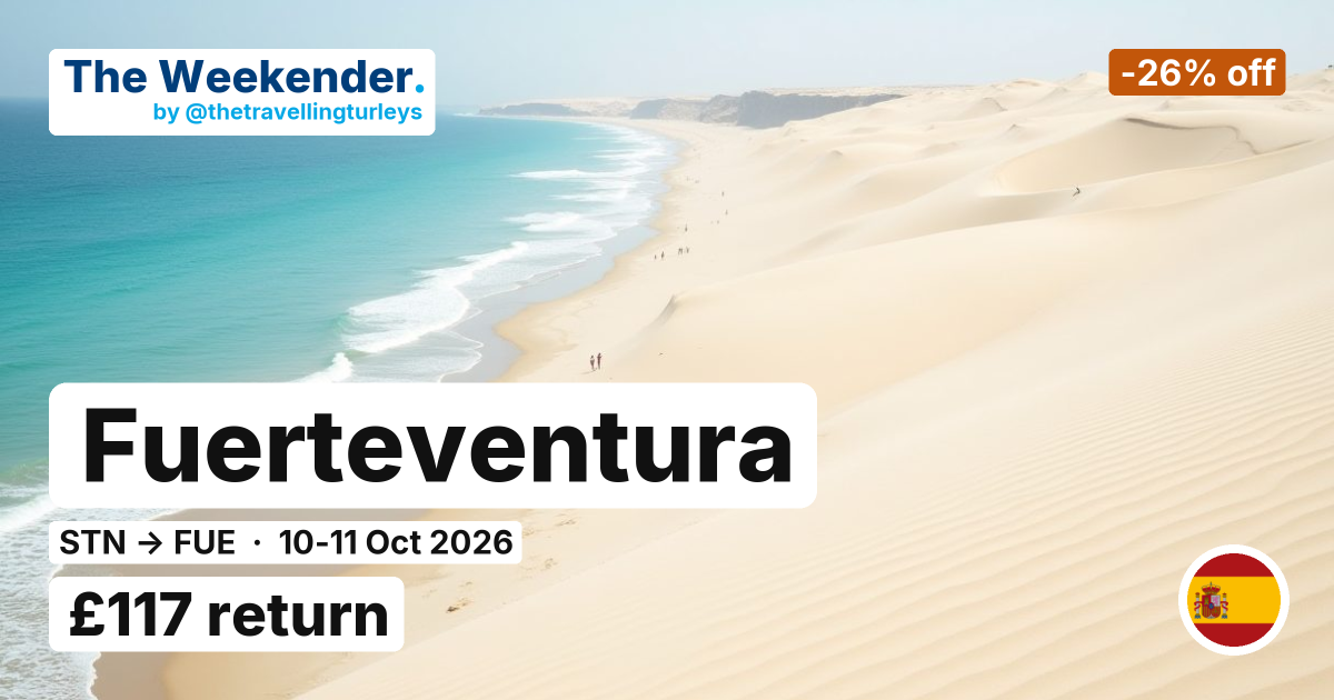 Fuerteventura weekend break from London Stansted - £117 return