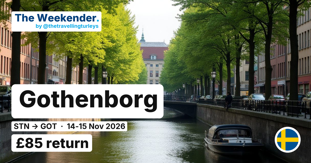 Gothenborg weekend break from London Stansted - £85 return