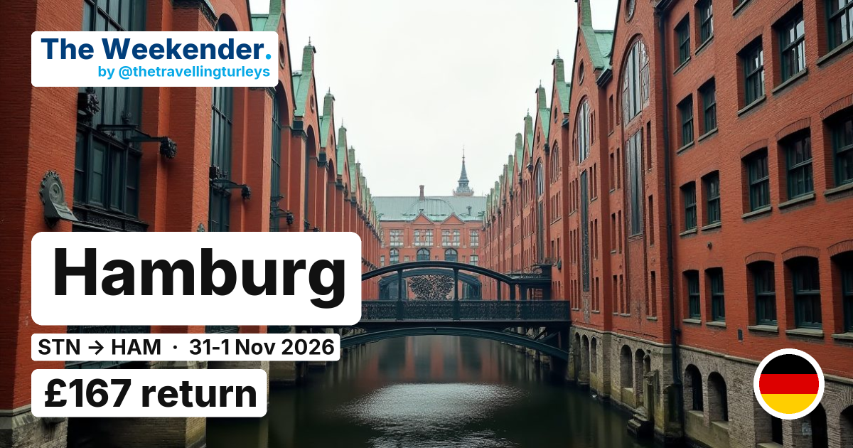 Hamburg weekend break from London Stansted - £167 return