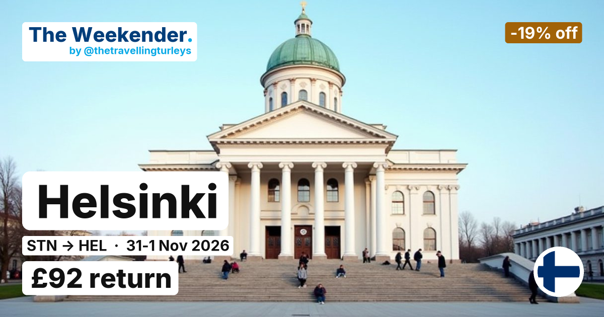 Helsinki weekend break from London Stansted - £92 return