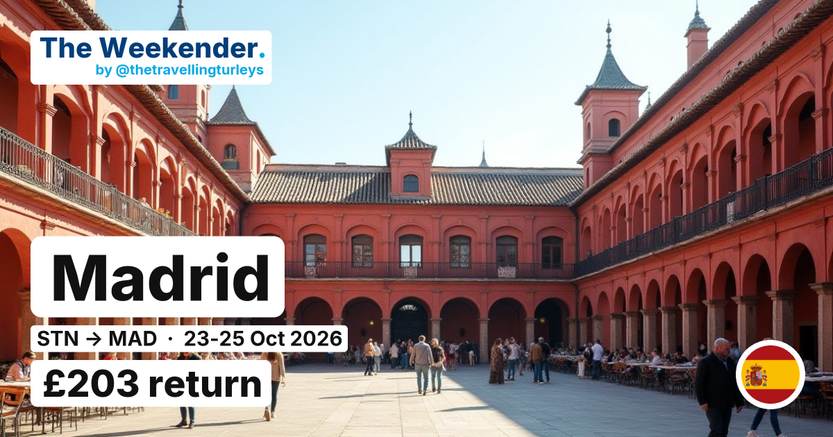 Madrid weekend break from London Stansted - £203 return