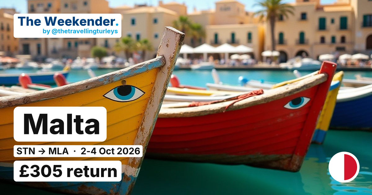 Malta weekend break from London Stansted - £305 return