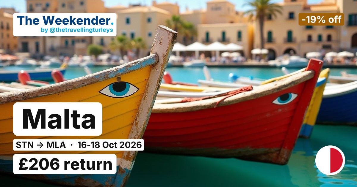 Malta weekend break from London Stansted - £206 return