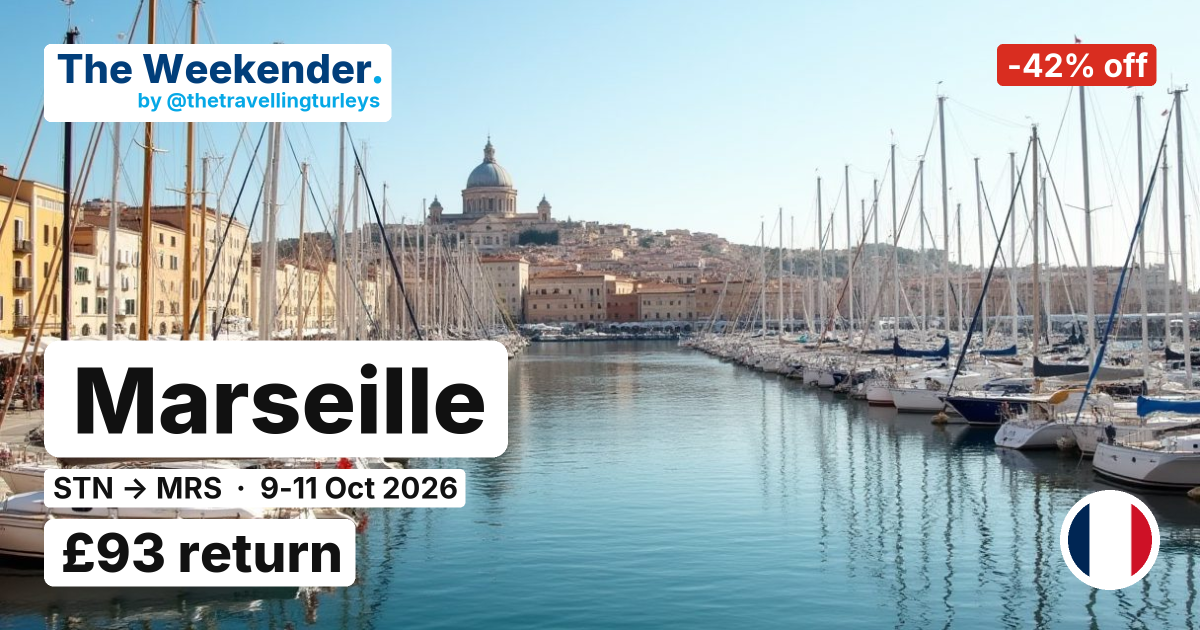 Marseille weekend break from London Stansted - £93 return