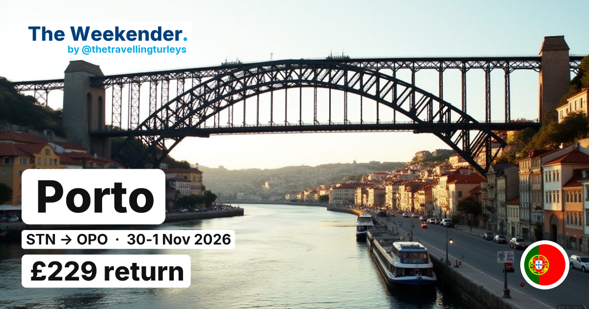 Porto weekend break from London Stansted - £229 return