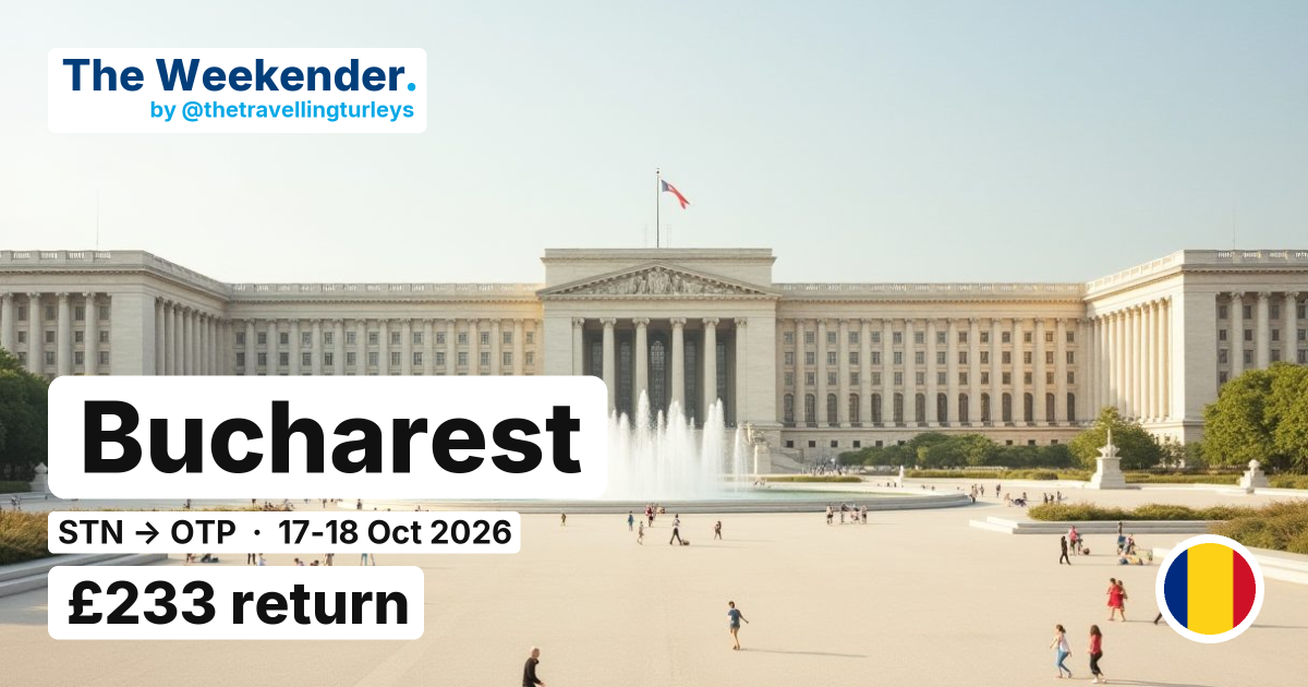 Bucharest weekend break from London Stansted - £221 return