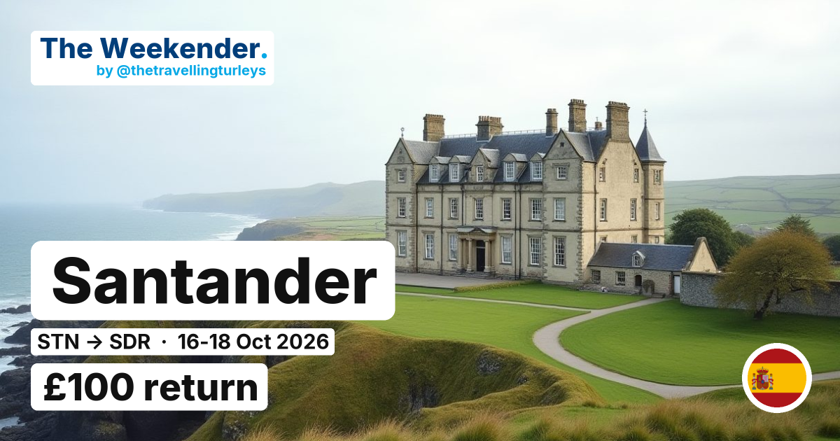 Santander weekend break from London Stansted - £97 return