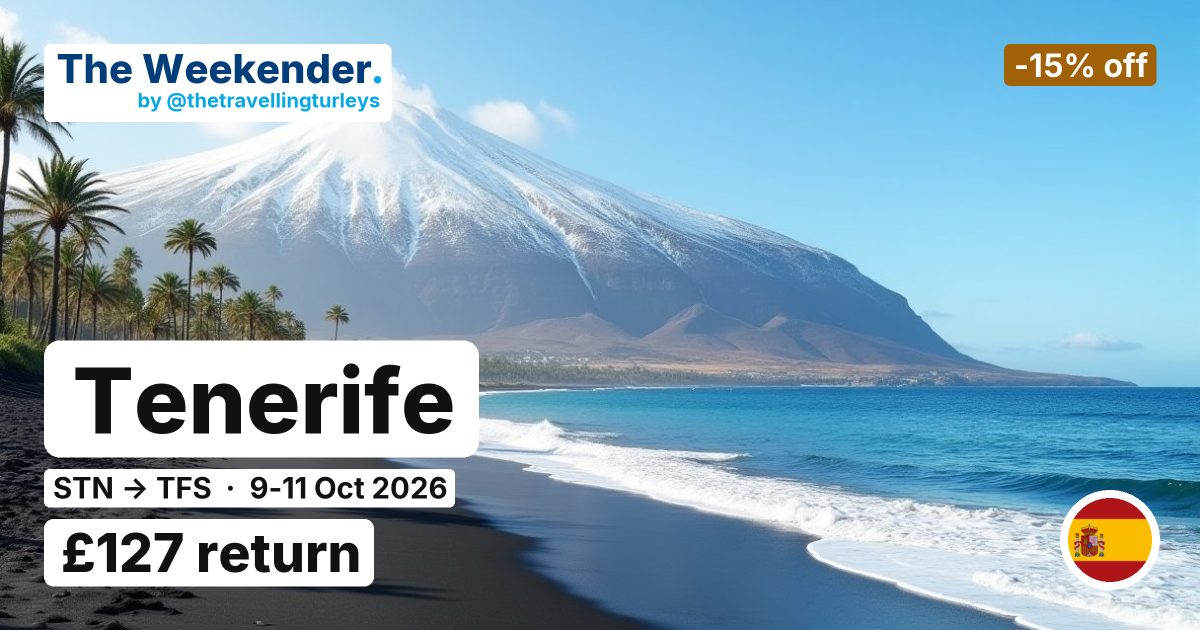Tenerife weekend break from London Stansted - £127 return