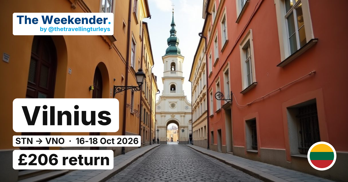 Vilnius weekend break from London Stansted - £206 return