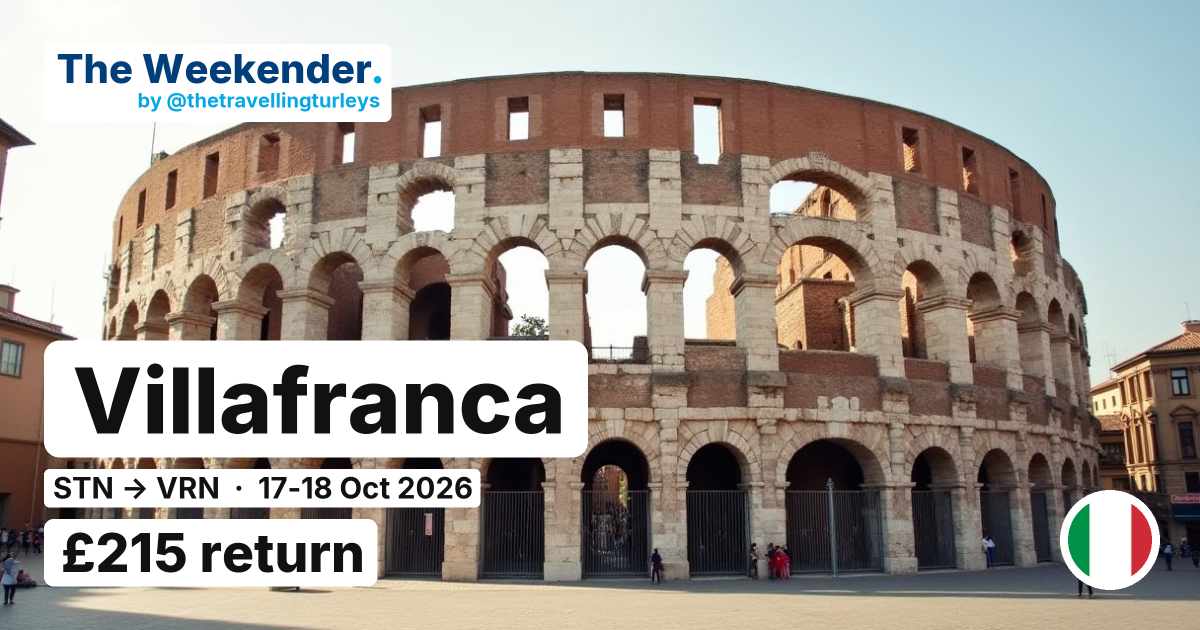 Villafranca weekend break from London Stansted - £215 return
