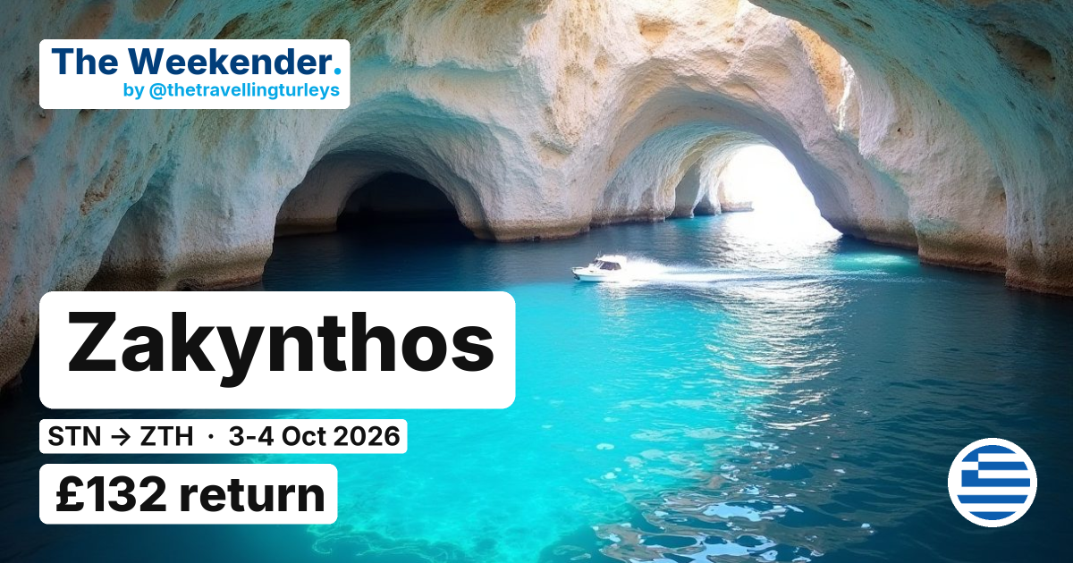Zakynthos weekend break from London Stansted - £132 return